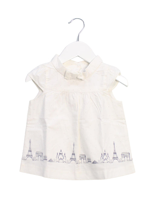 A White Short Sleeve Dresses from Janie & Jack in size 12-18M for girl. (Front View)