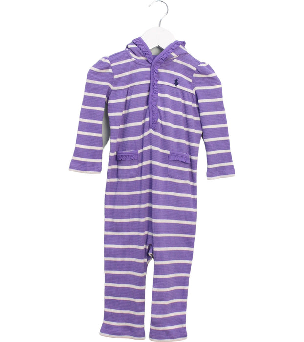 A Purple Long Sleeve Jumpsuits from Ralph Lauren in size 6-12M for girl. (Front View)