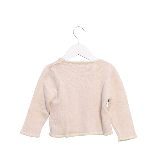 A Pink Knit Sweaters from Ralph Lauren in size 3-6M for girl. (Back View)