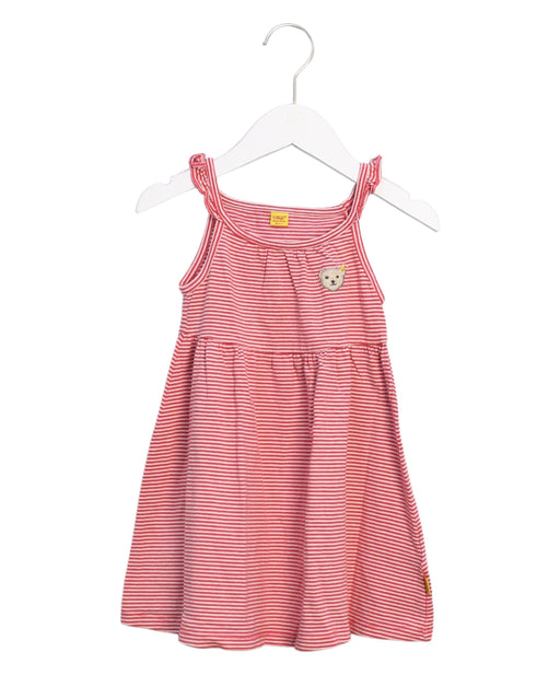 A Pink Sleeveless Dresses from Steiff in size 2T for girl. (Front View)