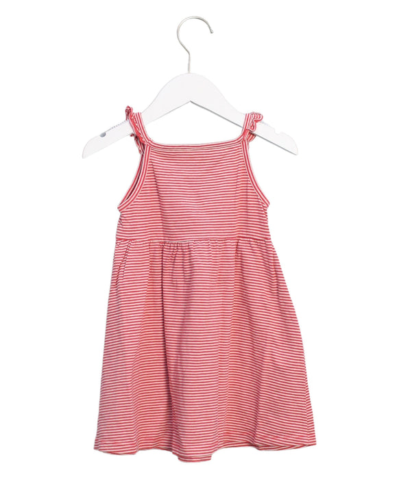 A Pink Sleeveless Dresses from Steiff in size 2T for girl. (Back View)