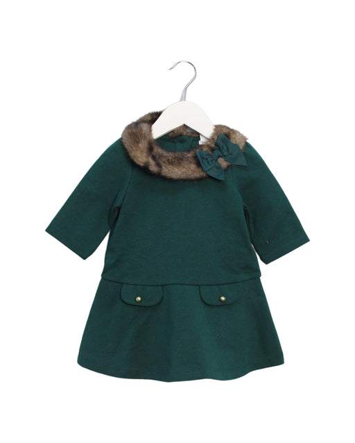A Green Long Sleeve Dresses from Janie & Jack in size 12-18M for girl. (Front View)
