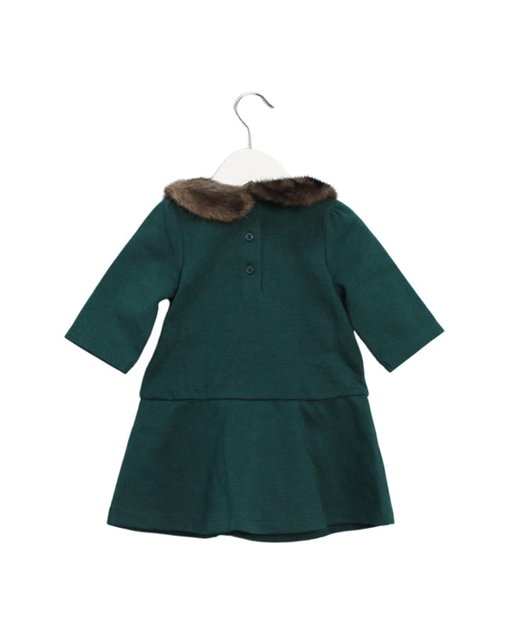A Green Long Sleeve Dresses from Janie & Jack in size 12-18M for girl. (Back View)
