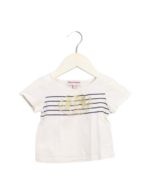 A White Short Sleeve T Shirts from Juicy Couture in size 6-12M for girl. (Front View)