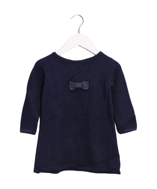 A Navy Sweater Dresses from Jacadi in size 6-12M for girl. (Front View)