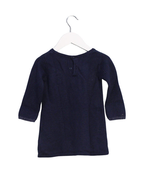 A Navy Sweater Dresses from Jacadi in size 6-12M for girl. (Back View)