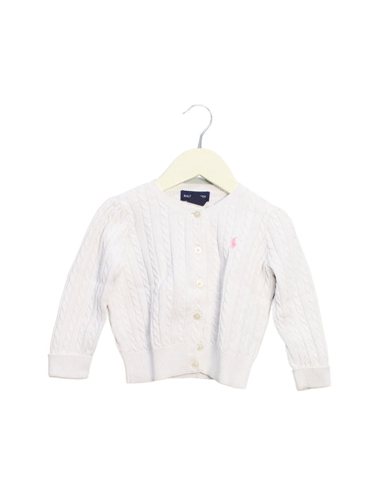A White Cardigans from Ralph Lauren in size 12-18M for girl. (Front View)
