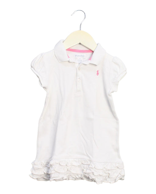 A White Short Sleeve Dresses from Ralph Lauren in size 2T for girl. (Front View)