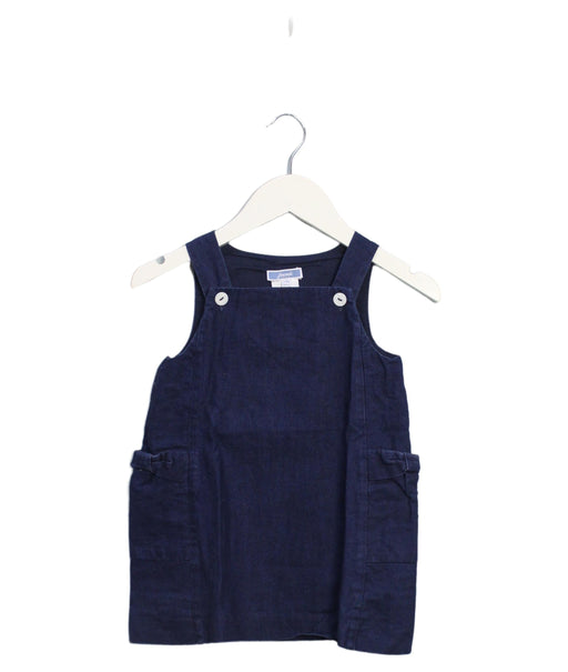 A Navy Overall Dresses from Jacadi in size 2T for girl. (Front View)