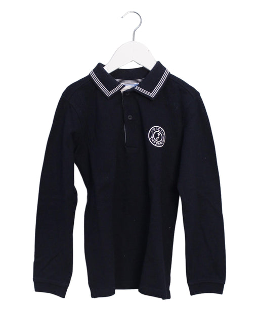 A Navy Long Sleeve Polos from Jacadi in size 8Y for boy. (Front View)