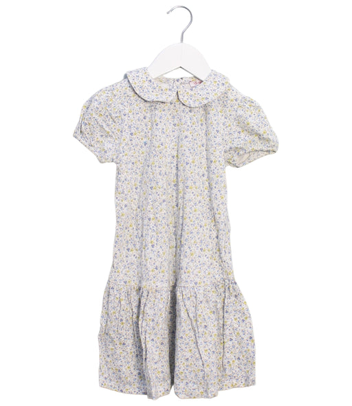 A Blue Short Sleeve Dresses from Confiture in size 4T for girl. (Front View)