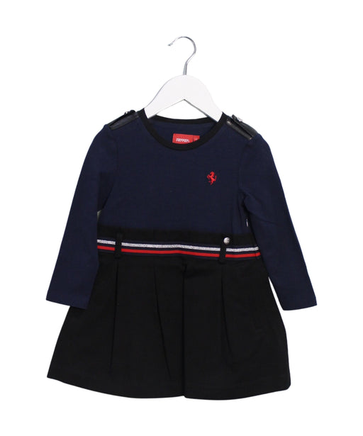A Navy Long Sleeve Dresses from Ferrari in size 2T for girl. (Front View)