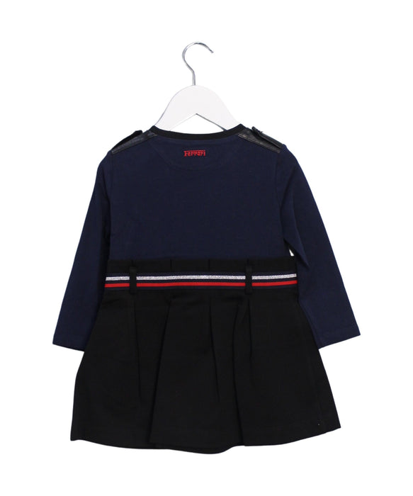 A Navy Long Sleeve Dresses from Ferrari in size 2T for girl. (Back View)