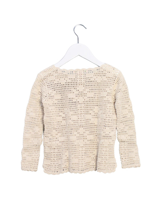 A Beige Knit Sweaters from Bonpoint in size 4T for girl. (Back View)