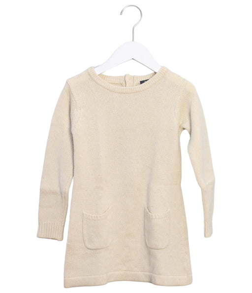 A Ivory Sweater Dresses from Velveteen in size 4T for girl. (Front View)