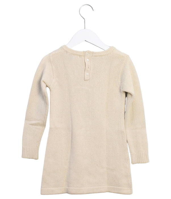 A Ivory Sweater Dresses from Velveteen in size 4T for girl. (Back View)