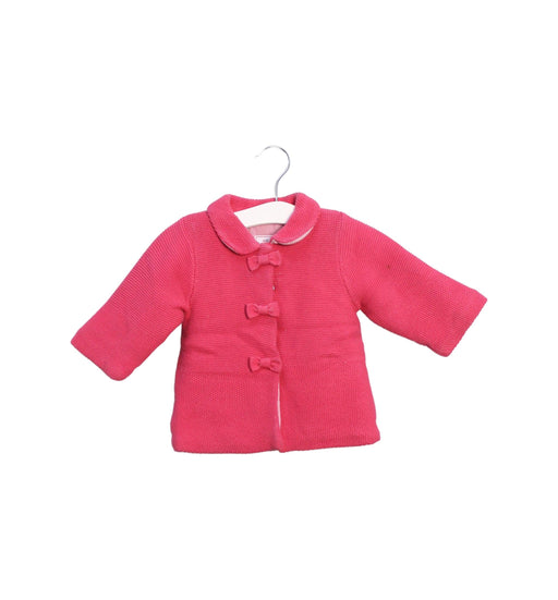 A Pink Coats from Jacadi in size 3-6M for girl. (Front View)