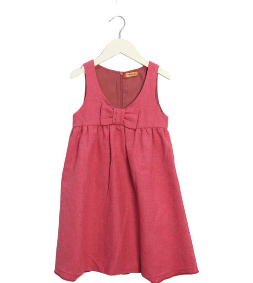 A Pink Sleeveless Dresses from Mayoral in size 6T for girl. (Front View)