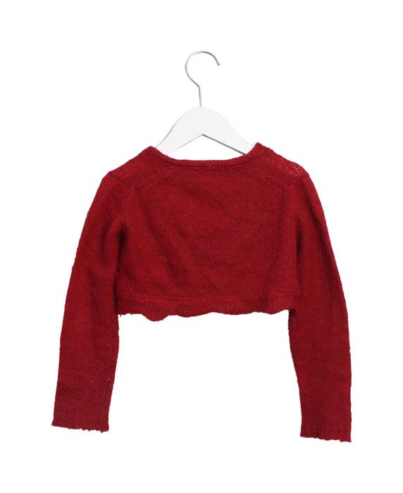 A Red Cardigans from Mayoral in size 6T for girl. (Back View)