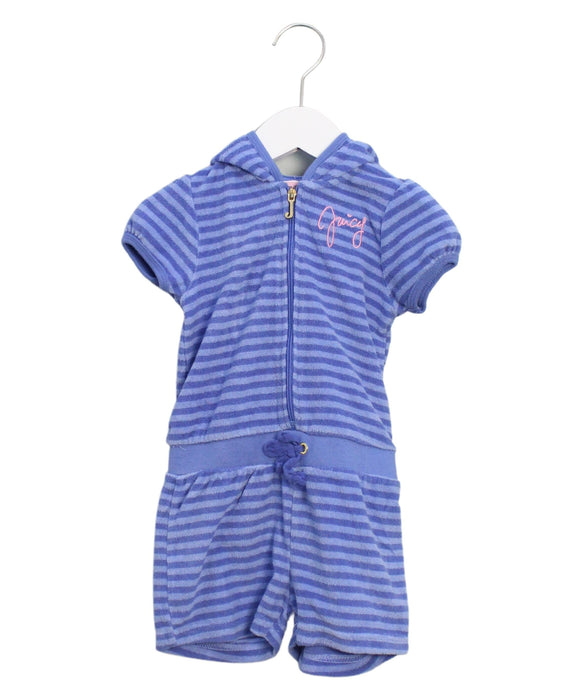 A Blue Short Sleeve Rompers from Juicy Couture in size 3T for girl. (Front View)