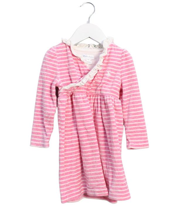 A Pink Long Sleeve Dresses from Ralph Lauren in size 12-18M for girl. (Front View)