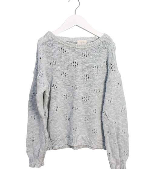 A Green Knit Sweaters from Buho in size 8Y for girl. (Front View)