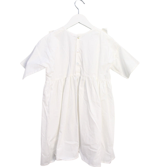 A Ivory Short Sleeve Dresses from La Bottega di Giorgia in size 8Y for girl. (Back View)