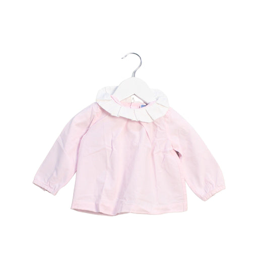 A Pink Long Sleeve Tops from Jacadi in size 6-12M for girl. (Front View)