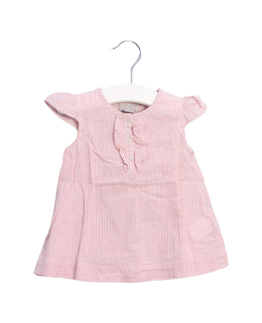 A Pink Short Sleeve Tops from Cyrillus in size 6-12M for girl. (Front View)
