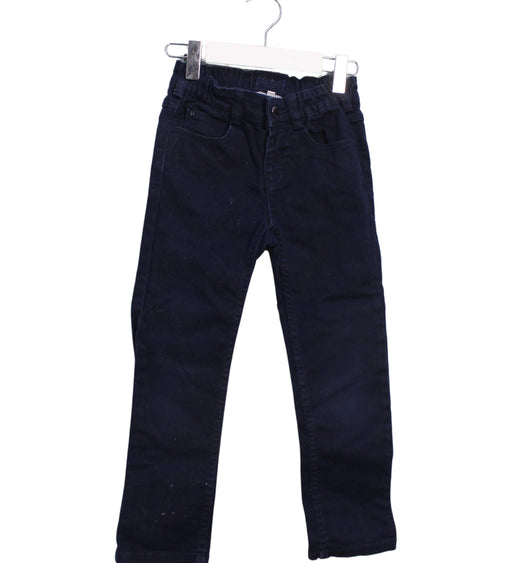 A Navy Casual Pants from Jacadi in size 5T for girl. (Front View)