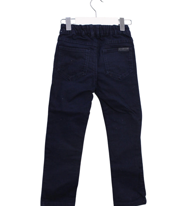 A Navy Casual Pants from Jacadi in size 5T for girl. (Back View)