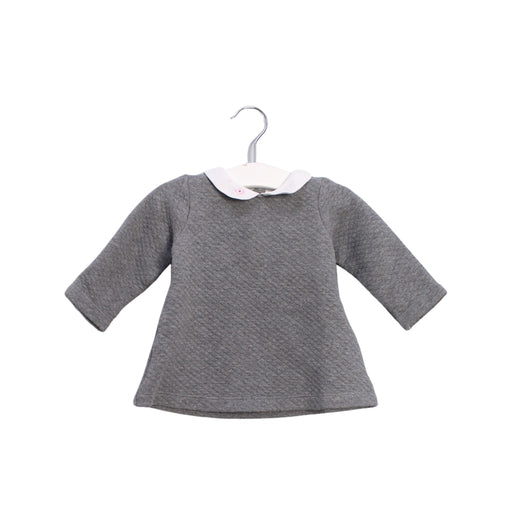 A Grey Long Sleeve Tops from Jacadi in size 3-6M for girl. (Front View)