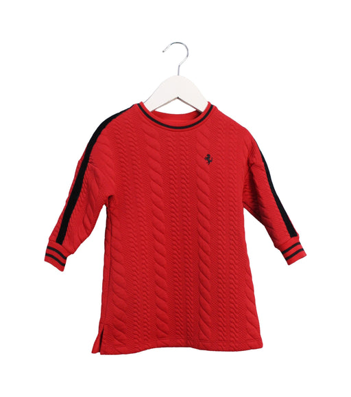 A Red Sweater Dresses from Ferrari in size 6-12M for girl. (Front View)