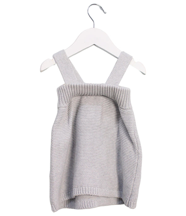 A Grey Overall Dresses from Seed in size 0-3M for girl. (Back View)