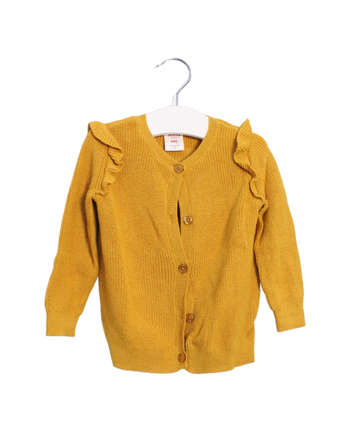 A Yellow Cardigans from Seed in size 6-12M for girl. (Front View)