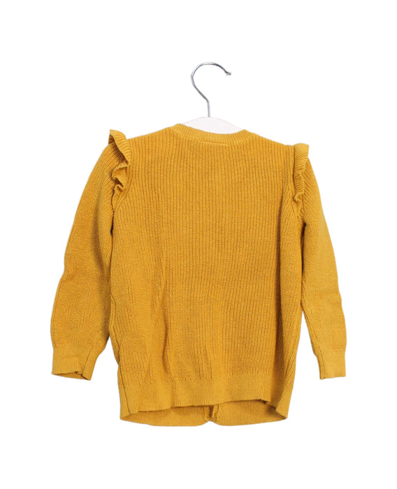 A Yellow Cardigans from Seed in size 6-12M for girl. (Back View)