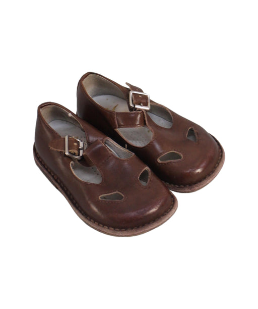 A Brown Flats from Gallucci in size 18-24M for girl. (Front View)