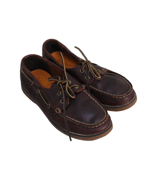 A Brown Loafers & Moccasins from Timberland in size 7Y for boy. (Front View)