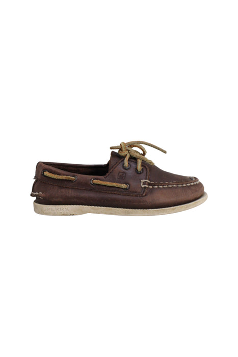 A Brown Loafers & Moccasins from Sperry in size 6T for boy. (Back View)