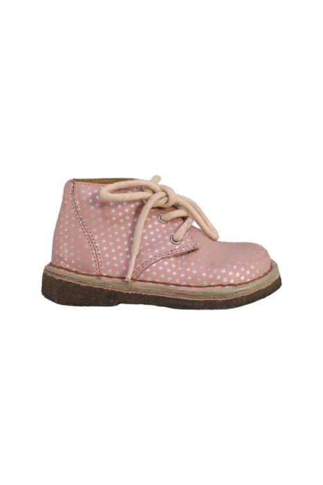A Pink Casual Boots from Pom d’Api in size 12-18M for girl. (Back View)