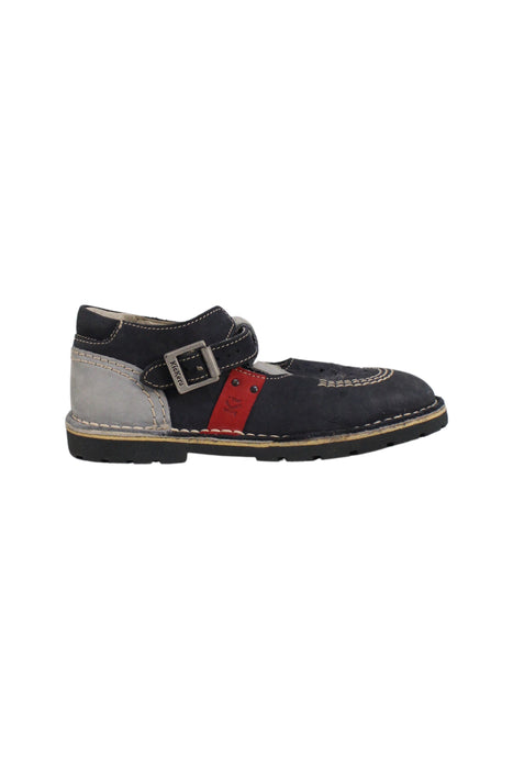 A Navy Sandals from Kickers in size 5T for boy. (Back View)
