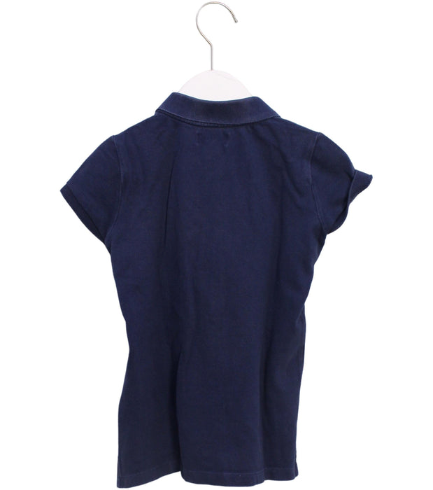 A Navy Short Sleeve Polos from Polo Ralph Lauren in size 7Y for girl. (Back View)