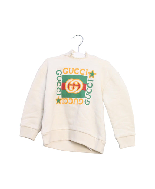 A Ivory Hooded Sweatshirts from Gucci in size 12-18M for boy. (Front View)