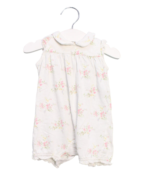 A White Sleeveless Rompers from Ralph Lauren in size 3-6M for girl. (Front View)