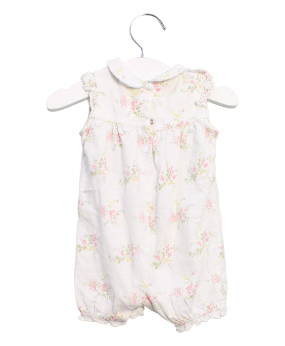 A White Sleeveless Rompers from Ralph Lauren in size 3-6M for girl. (Back View)
