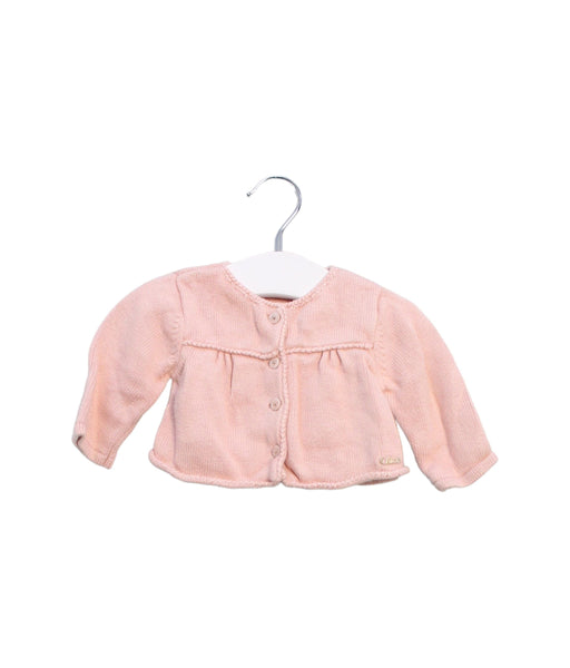 A Pink Cardigans from Chloe in size 3-6M for girl. (Front View)