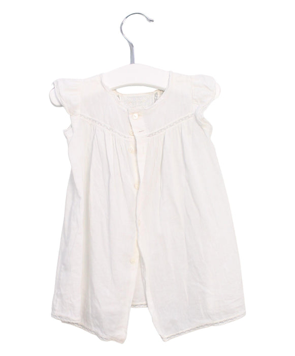 A White Short Sleeve Dresses from Bonpoint in size 3-6M for girl. (Back View)