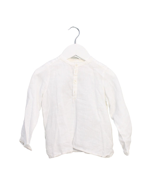 A White Long Sleeve Polos from Bonpoint in size 2T for boy. (Front View)