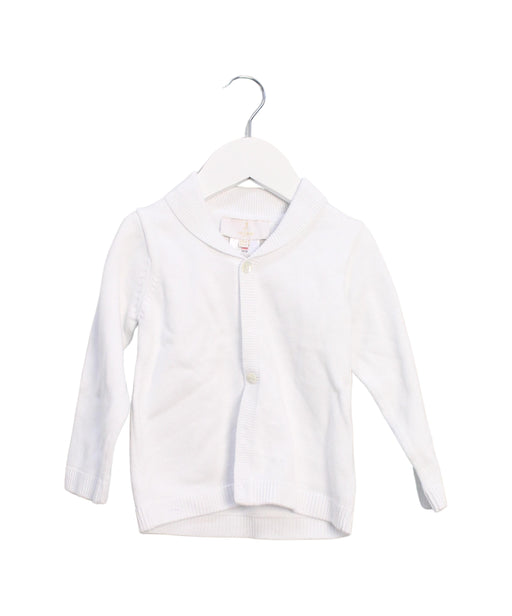A White Cardigans from Jacadi in size 18-24M for boy. (Front View)
