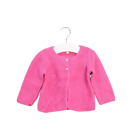 A Pink Cardigans from Jacadi in size 3-6M for girl. (Front View)